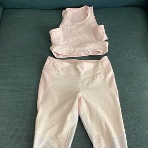 Outdoor voices cropped bra and pant set